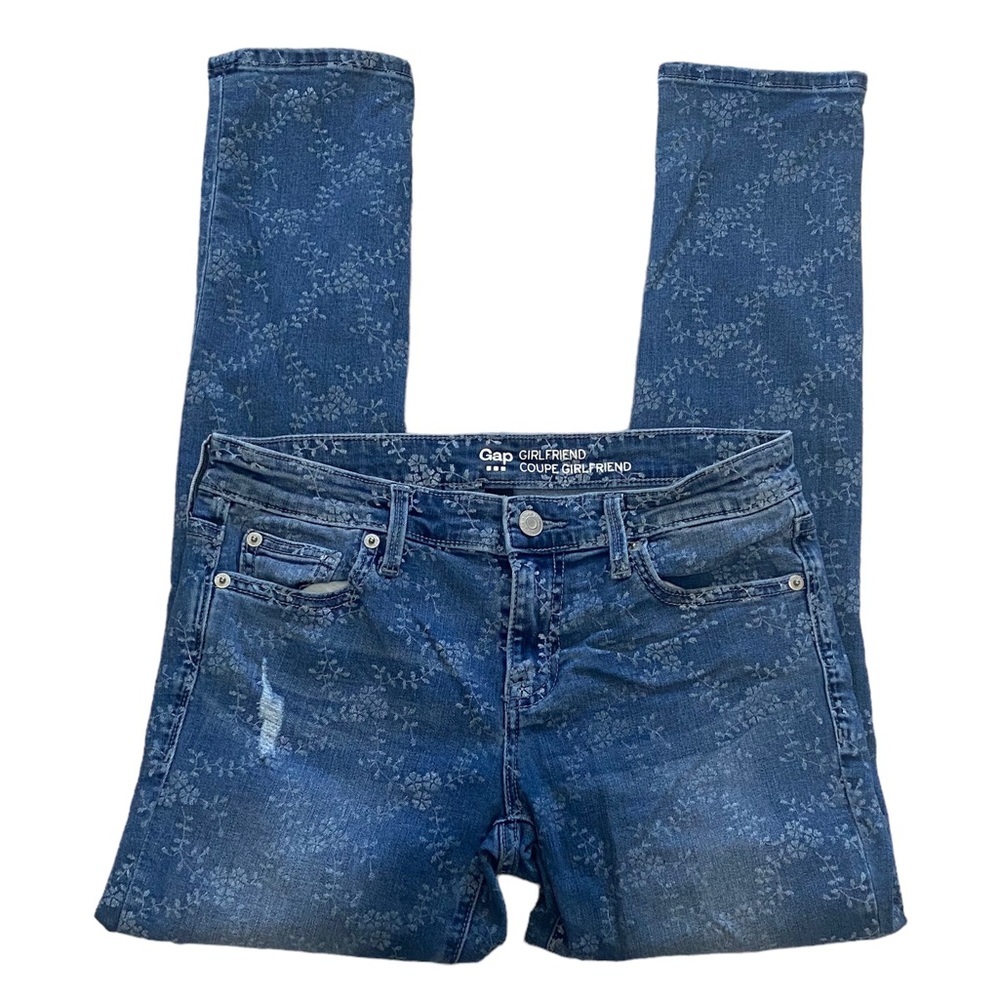 Gap Girlfriend Distressed Coupe Girlfriend Floral Jeans 0/25 R